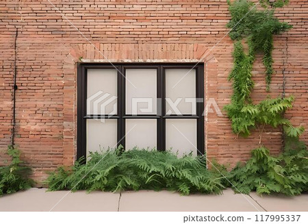 Building wall made of red bricks.AI Generated 117995337
