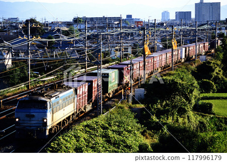 EF6613 container freight train running on the Tokaido Line in 2006 117996179