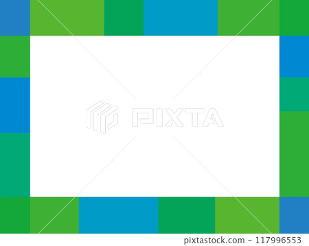 框架幾何圖案白色空間綠色 117996553