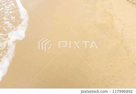 浪潮在沙灘上擊敗 117996892