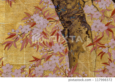 Wall decoration of the Fuji-no-ma room at the Kyoto State Guest House 117998372