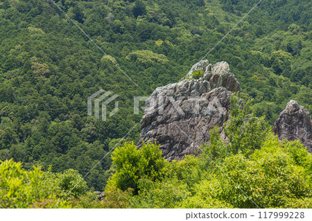 View from the top of Otoriiwa Rock in Isobe-cho, Shima City, Mie Prefecture, Japan View from the top of Otoriiwa Rock in Isobe-cho, Shima City, Mie Prefecture, Japan 117999228
