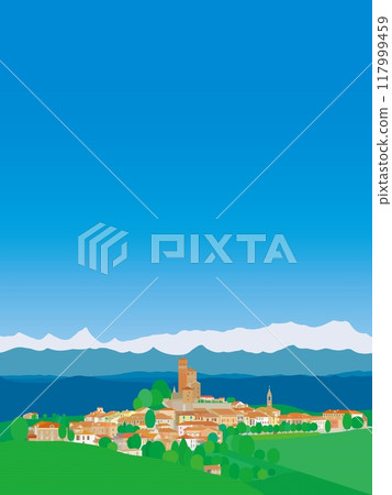 Serralunga d'alba, Piemonte, Italy, Summer 117999459