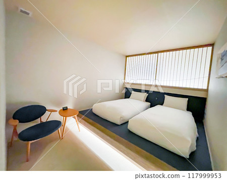 Image of a modern Japanese style hotel room Image of a modern Japanese style hotel room 117999953