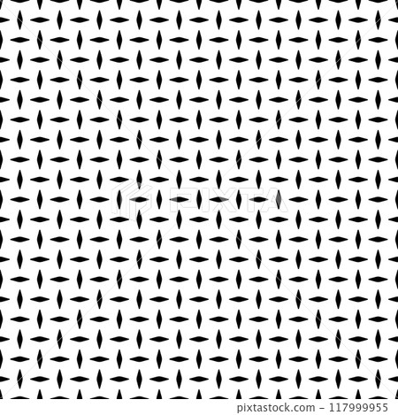 Diamond plate metal seamless pattern. Diamond structure texture. Metal construction background. Black geometric tread stainless floor. Vector illustration isolated on white background 117999955