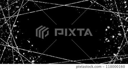 黑色背景上閃閃發光的銀色風格插畫素材 118000160
