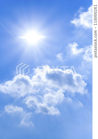 Summer sky, sun and clouds Yokohama 118000261