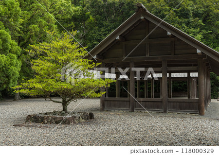 The four gods of the outer shrine of Ise Grand Shrine in Ise City, Mie Prefecture, Japan 118000329