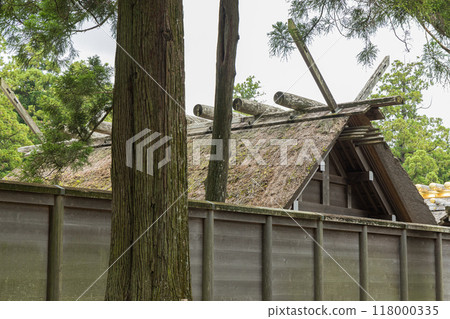 Toyouke Daijingu, the main shrine of the Geku (Outer Shrine) of Ise Grand Shrine in Ise City, Mie Prefecture, Japan 118000335