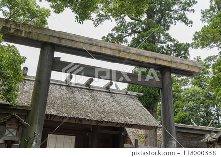 Toyouke Daijingu, the main shrine of the Geku (Outer Shrine) of Ise Grand Shrine in Ise City, Mie Prefecture, Japan 118000338