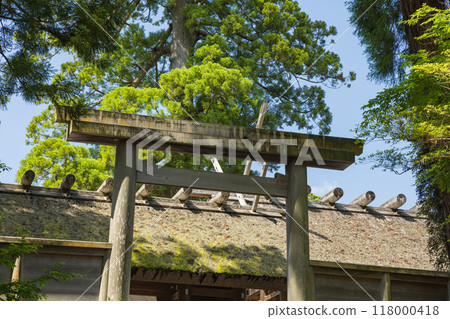 Kotaijingu, the main shrine of the Inner Shrine of Ise Grand Shrine in Ise City, Mie Prefecture, Japan Kotaijingu, the main shrine of the Inner Shrine of Ise Grand Shrine in Ise City, Mie Prefecture, Japan 118000418