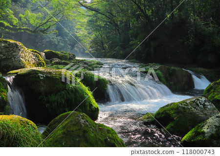 The light shines through Kikuchi Valley (Kikuchi City, Kumamoto Prefecture) The light shines through Kikuchi Valley (Kikuchi City, Kumamoto Prefecture) 118000743