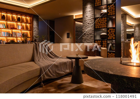 北海道新雪谷度假酒店，東山新雪谷村，麗思卡爾頓保護區夜間大廳酒廊 118001491