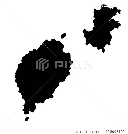 Silhouette of a Sao Tome And Principe Country land Map Silhouette of a Sao Tome And Principe Country land Map 118002131