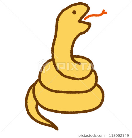 可愛的手繪蛇 118002549