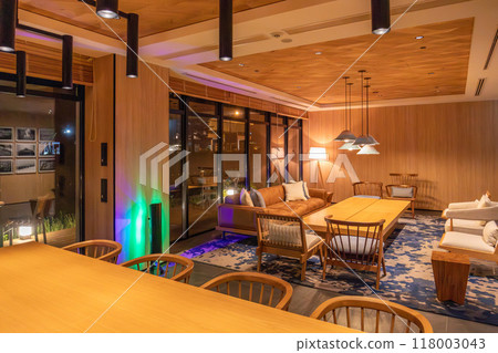 Fairfield by Marriott Hokkaido Naganuma Maoi no Oka Park common area at night 118003043