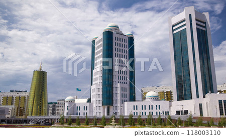 The building of the Senate of the government of the Republic of Kazakhstan timelapse hyperlapse in Astana The building of the Senate of the government of the Republic of Kazakhstan timelapse hyperlapse in Astana 118003110