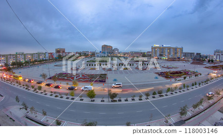 Park in city Atyrau day to night timelapse hyperlapse. Park in city Atyrau day to night timelapse hyperlapse. 118003146
