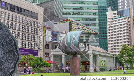 Singapore Raffles Place in the Central Business District Singapore timelapse hyperlapse, Singapore 118003204