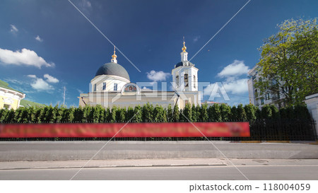 Church of St. James Zebedee in state Sloboda in Yakovoapostolsky lane timelapse hyperlapse, Moscow Church of St. James Zebedee in state Sloboda in Yakovoapostolsky lane timelapse hyperlapse, Moscow 118004059