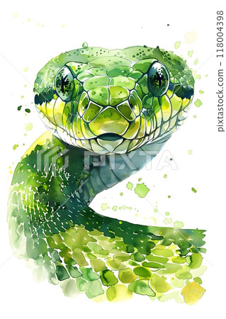 Watercolor snake Watercolor snake 118004398