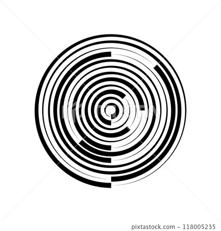 Concentric circles geometric icon Concentric circles geometric icon 118005235