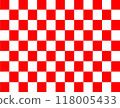 格子圖案紅色和白色 118005433