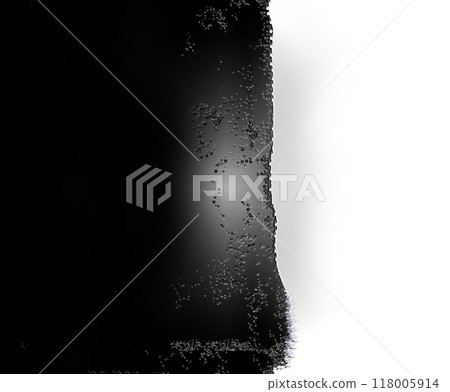 Black and white split surface with uneven edges close-up Black and white split surface with uneven edges close-up 118005914