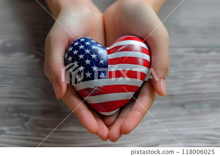 heart, usa, flag 118006025
