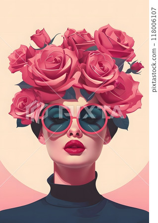 The girl with the roses on her head 118006107