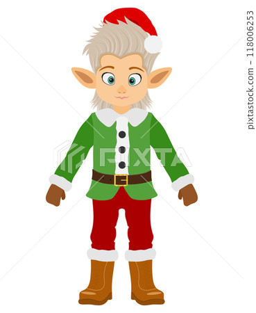 christmas elf santa claus helper flat style vector illustration christmas elf santa claus helper flat style vector illustration 118006253