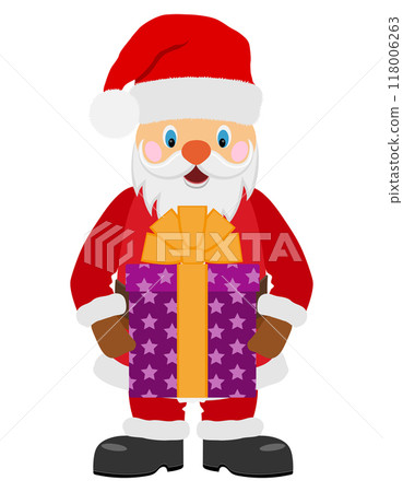 new year and christmas santa claus flat style vector illustration 118006263