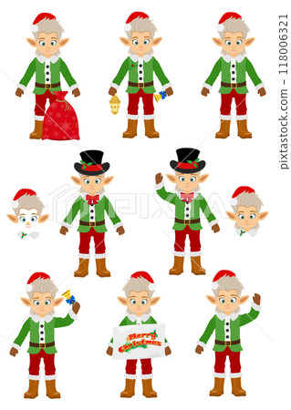 christmas elf santa claus helper flat style vector illustration christmas elf santa claus helper flat style vector illustration 118006321