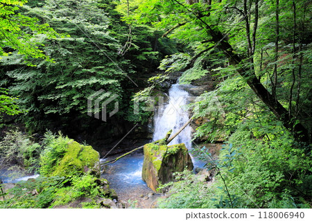 The hidden area of Sukkansawa in Nasu-Shiobara: Waterfall tour of Jinzaburo Falls 118006940