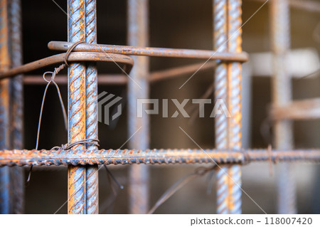 Banding of reinforcement for reinforcement cage for reinforced concrete structures, selective soft focus. 118007420