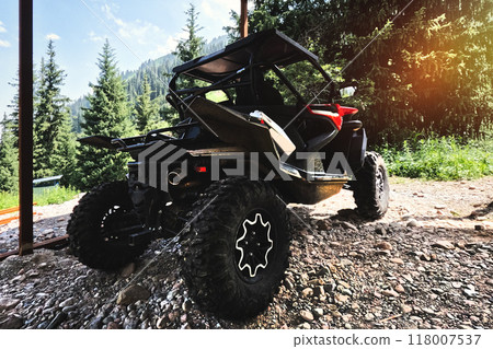 Discover and enjoy this rugged offroad vehicle ATV as you traverse breathtaking and stunning natural landscapes Discover and enjoy this rugged offroad vehicle ATV as you traverse breathtaking and stunning natural landscapes 118007537