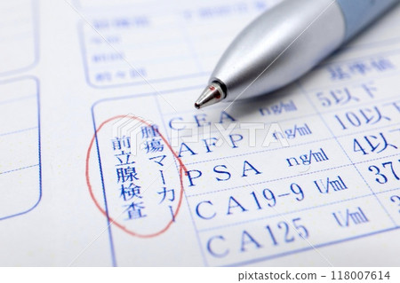 Prostate exam. Tumor markers. Prostate cancer exam. 118007614