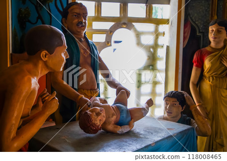 figures depicting entire history Buddha, starting from birth. figures depicting entire history Buddha, starting from birth. 118008465