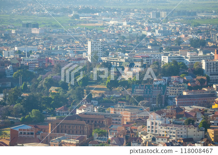 cityscape, Tana, capital of Madagascar Poor capital Madagascar. Arial view 118008467