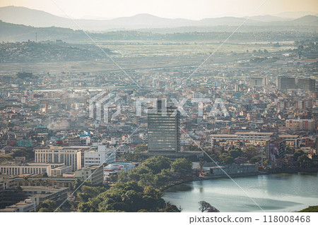 cityscape, Tana, capital of Madagascar Poor capital Madagascar. Arial view 118008468