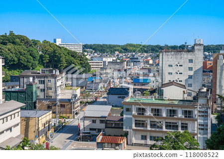 從山上看到的館山寺酒店和城市景觀（靜岡縣） 118008522