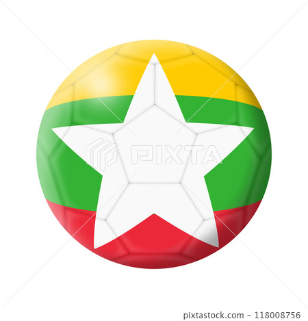 Myanmar soccer ball football 3d illustration 118008756