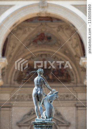 Artistic sculptures in the Waldstein Garden in Mala Strana district, Prague, capital of Czech Republic Artistic sculptures in the Waldstein Garden in Mala Strana district, Prague, capital of Czech Republic 118008860