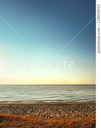 Aegean sea landscape in summer morning 118009415