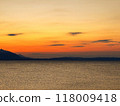 Dawn at Aegean sea in Greece 118009418