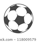 Football Soccer ball black style vector 118009579