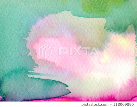 Soft watercolor fusion of pastel pink and green hues, creating a light, refreshing, and whimsical abstract background Soft watercolor fusion of pastel pink and green hues, creating a light, refreshing, and whimsical abstract background 118009890