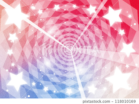Star-studded radiation background material: red, pink, blue Star-studded radiation background material: red, pink, blue 118010169