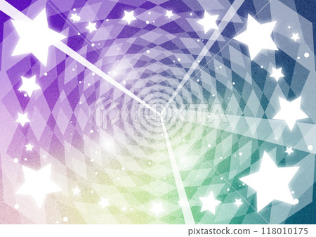 鑲嵌星星的輻射背景材質：紫色、藍色、黃色 118010175