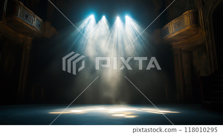 Spotlight stage background 118010295